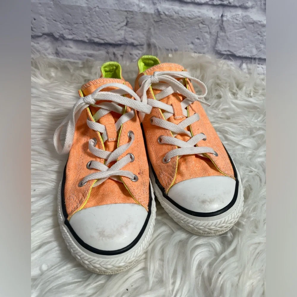 Converse All Star‎ Light Orange Double Tongue Sneaker junior Size 4